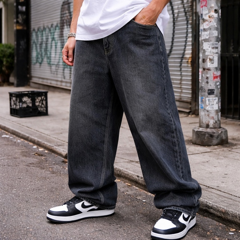 Vintage Karl Kani Mens Baggy Denim Jeans‎ Size 46x34 Streetwear Hip Hop Y2K 90s